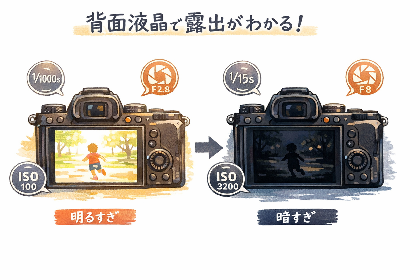 背面液晶で露出が分かる仕組み｜ミラーレスカメラの背面液晶で露出を見極める