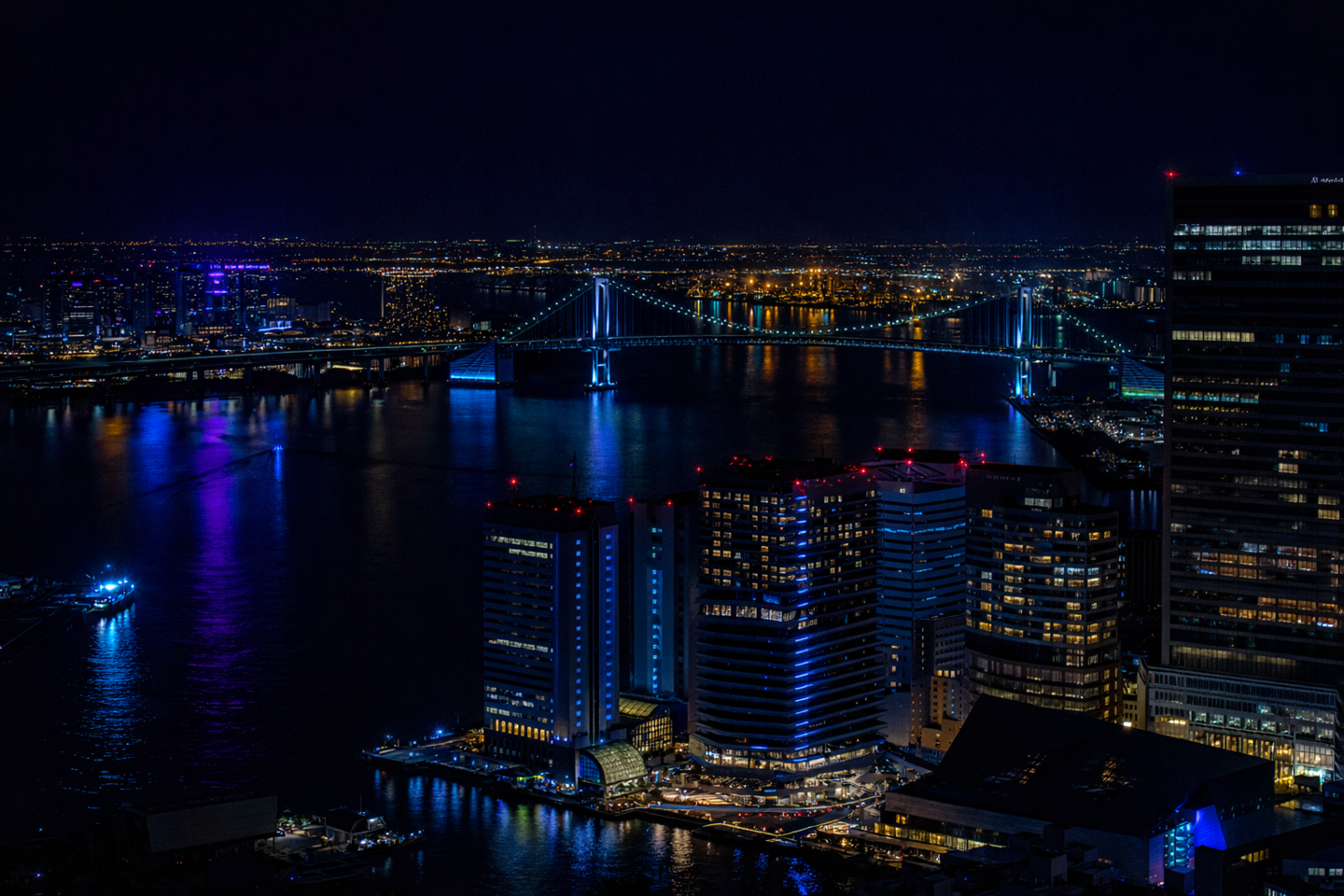 暗い夜景になった写真